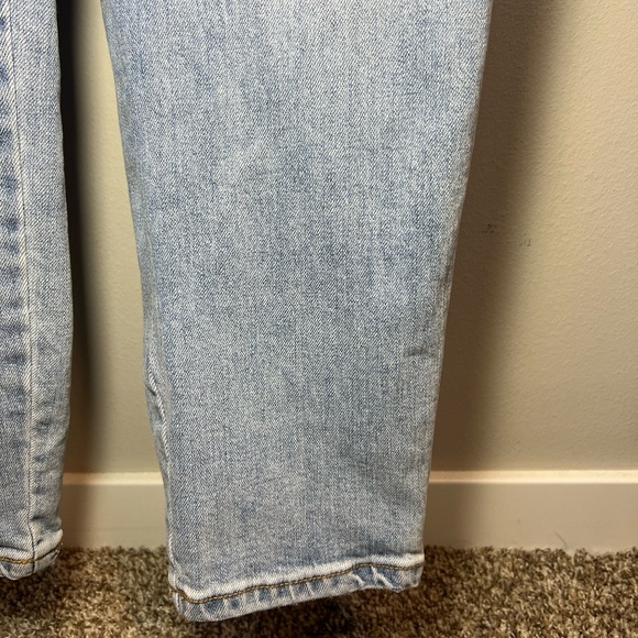 Old Navy Women's Overall Jeans Blue Light Wash Denim Straight Leg Bibs Y2K Sz 18 - Picture 7 of 13